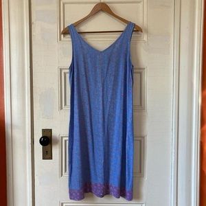 Vintage GAP blue floral midi dress M